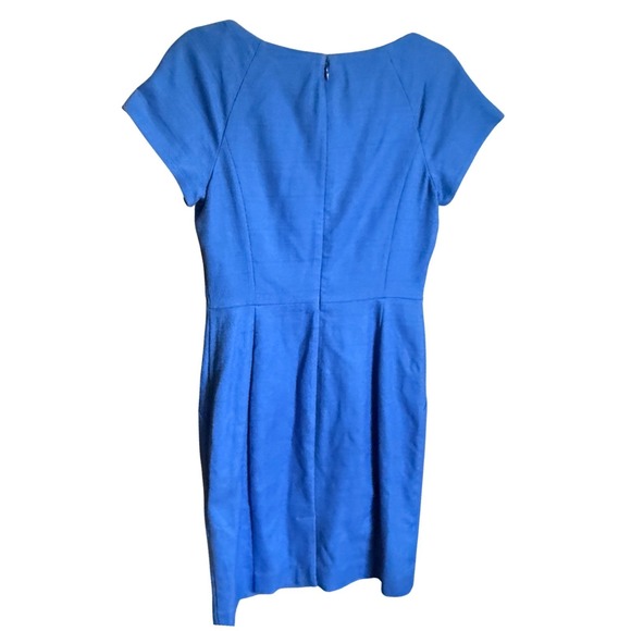 J.Crew Blue Textured Dress Size 6 - Picture 4 of 5